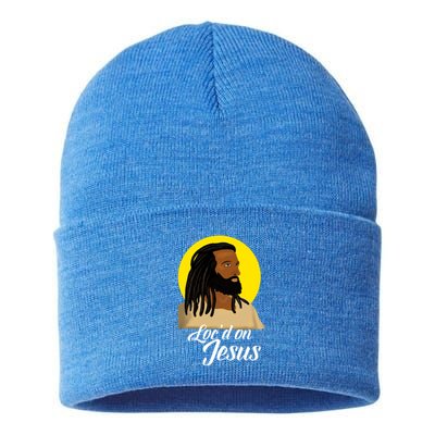 Black Jesus With Locs African American Christian Christmas Gift Sustainable Knit Beanie