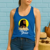 Black Jesus With Locs African American Christian Christmas Gift Womens Tank Top