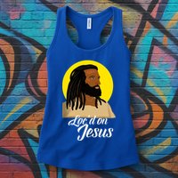 Black Jesus With Locs African American Christian Christmas Gift Womens Tank Top
