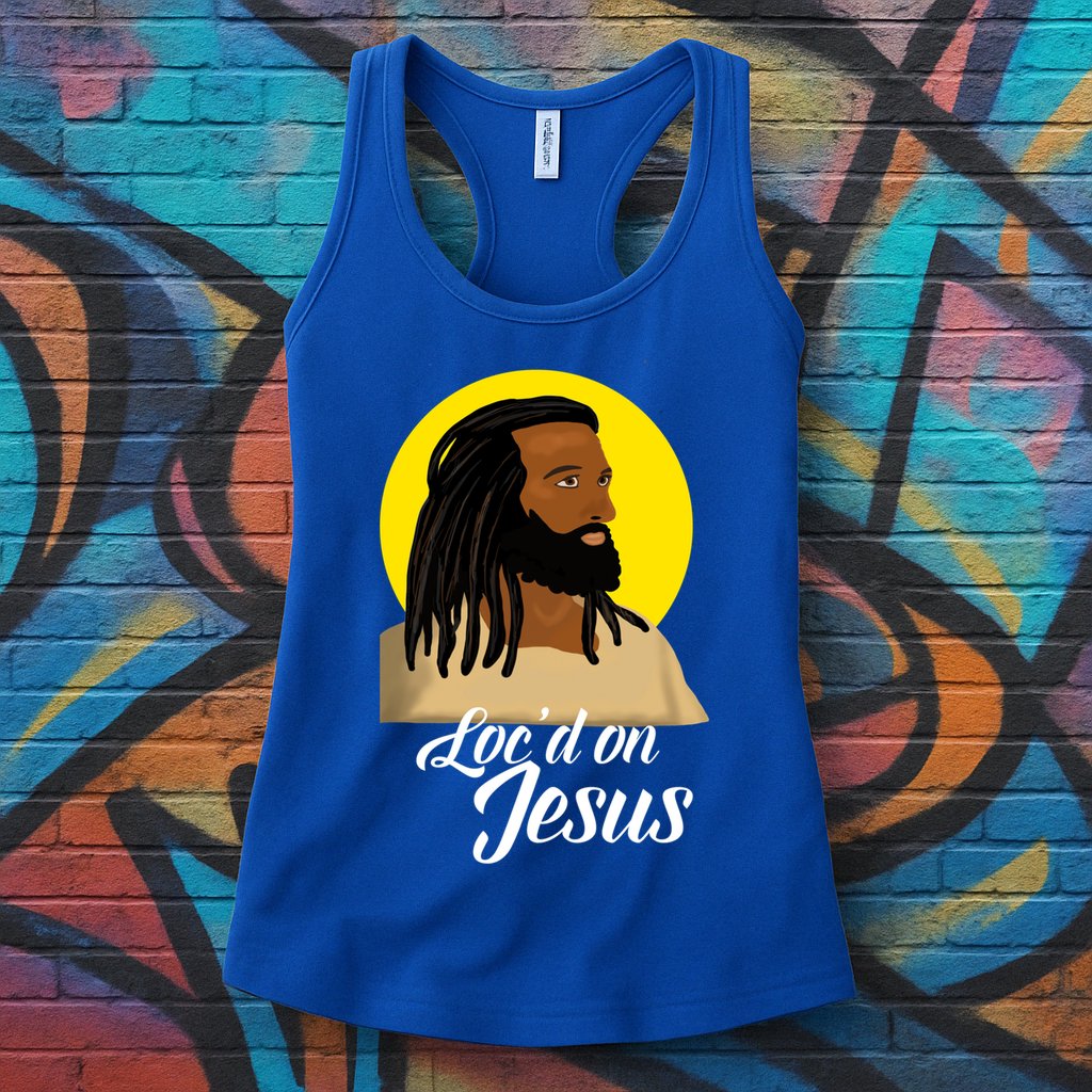 Black Jesus With Locs African American Christian Christmas Gift Womens Tank Top