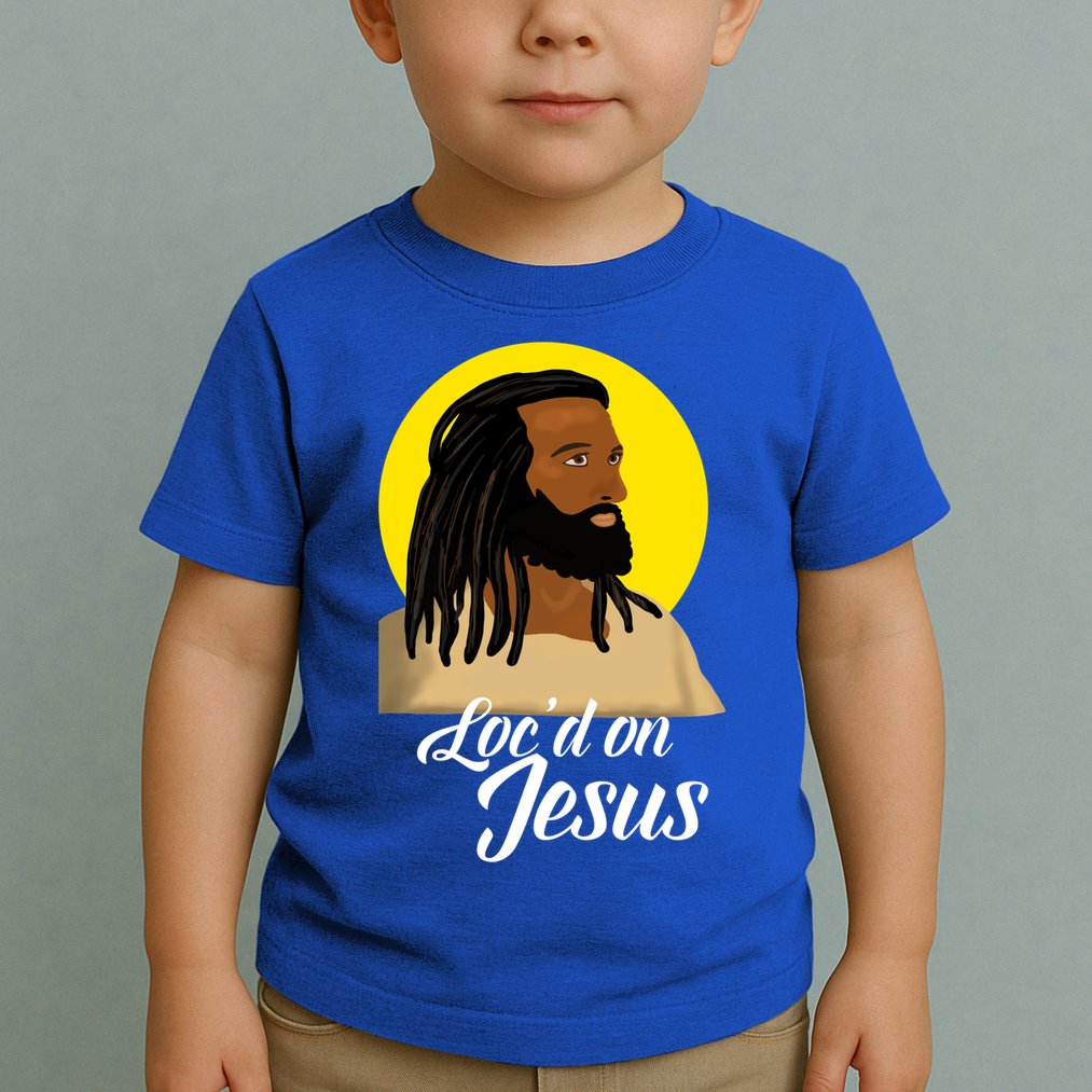 Black Jesus With Locs African American Christian Christmas Gift Toddler T-Shirt