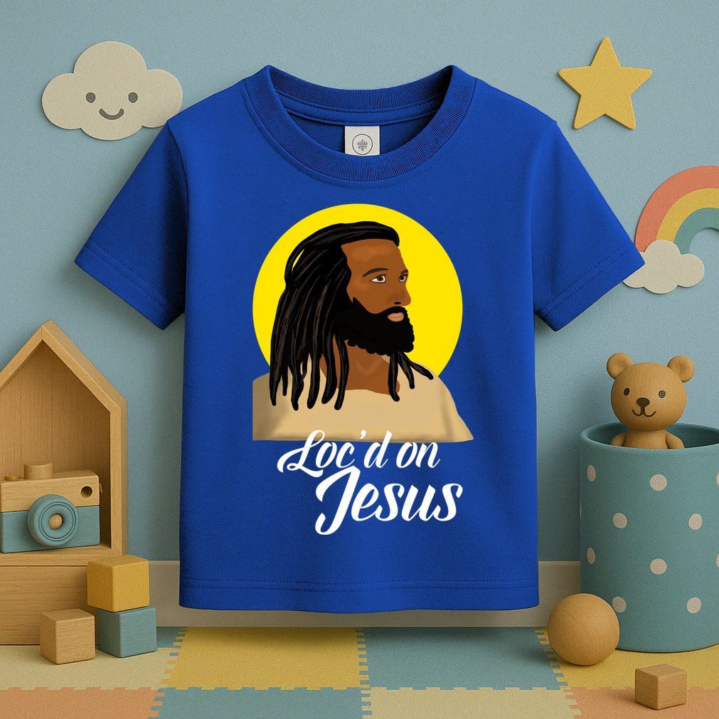 Black Jesus With Locs African American Christian Christmas Gift Toddler T-Shirt
