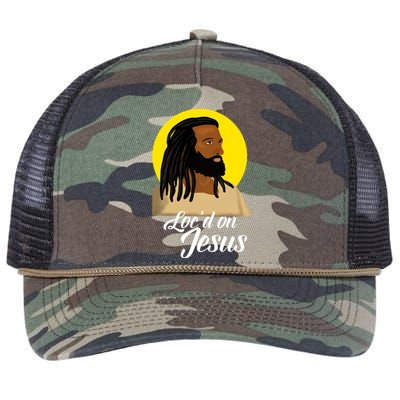 Black Jesus With Locs African American Christian Christmas Gift Retro Rope Trucker Hat Cap