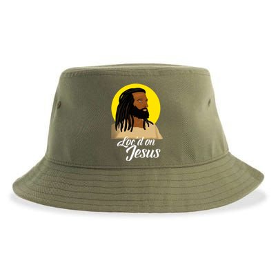 Black Jesus With Locs African American Christian Christmas Gift Sustainable Bucket Hat