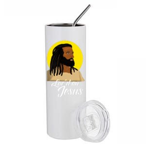 Black Jesus With Locs African American Christian Christmas Gift Stainless Steel Tumbler