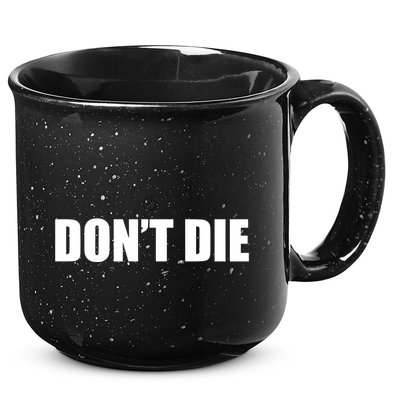 Bryan Johnson Wearing DonT Die 15oz Campfire Ceramic Mug