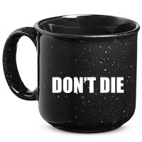 Bryan Johnson Wearing DonT Die 15oz Campfire Ceramic Mug