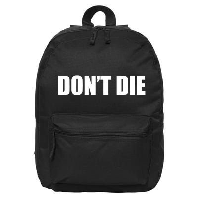 Bryan Johnson Wearing DonT Die 16 in Basic Backpack