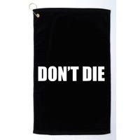 Bryan Johnson Wearing DonT Die Golf Towel
