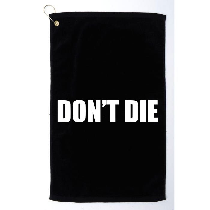 Bryan Johnson Wearing DonT Die Golf Towel