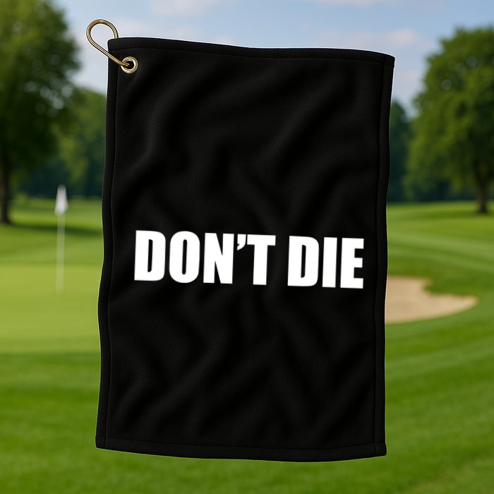 Bryan Johnson Wearing DonT Die Golf Towel