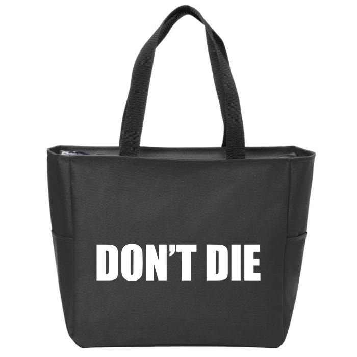Bryan Johnson Wearing DonT Die Zip Tote Bag