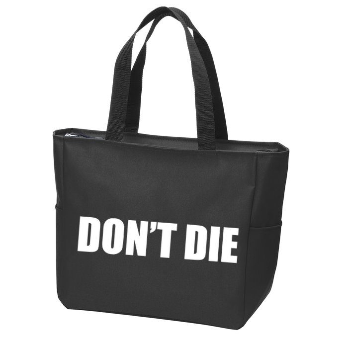 Bryan Johnson Wearing DonT Die Zip Tote Bag