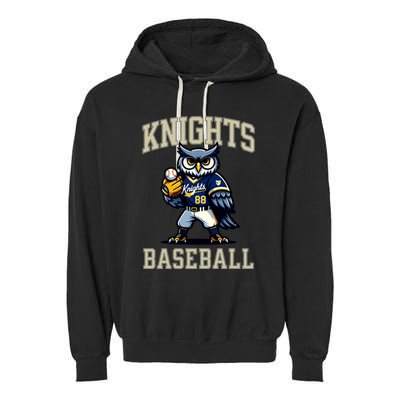 Blaine Knights 35+ Baseball Screech Owl #88 Garment-Dyed Fleece Hoodie