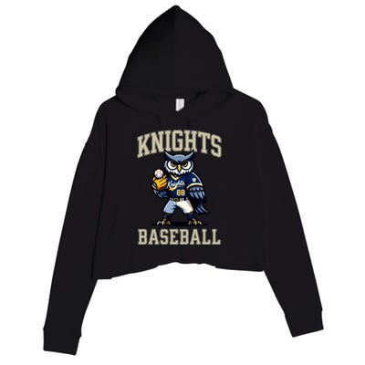 Blaine Knights 35+ Baseball Screech Owl #88 Crop Fleece Hoodie