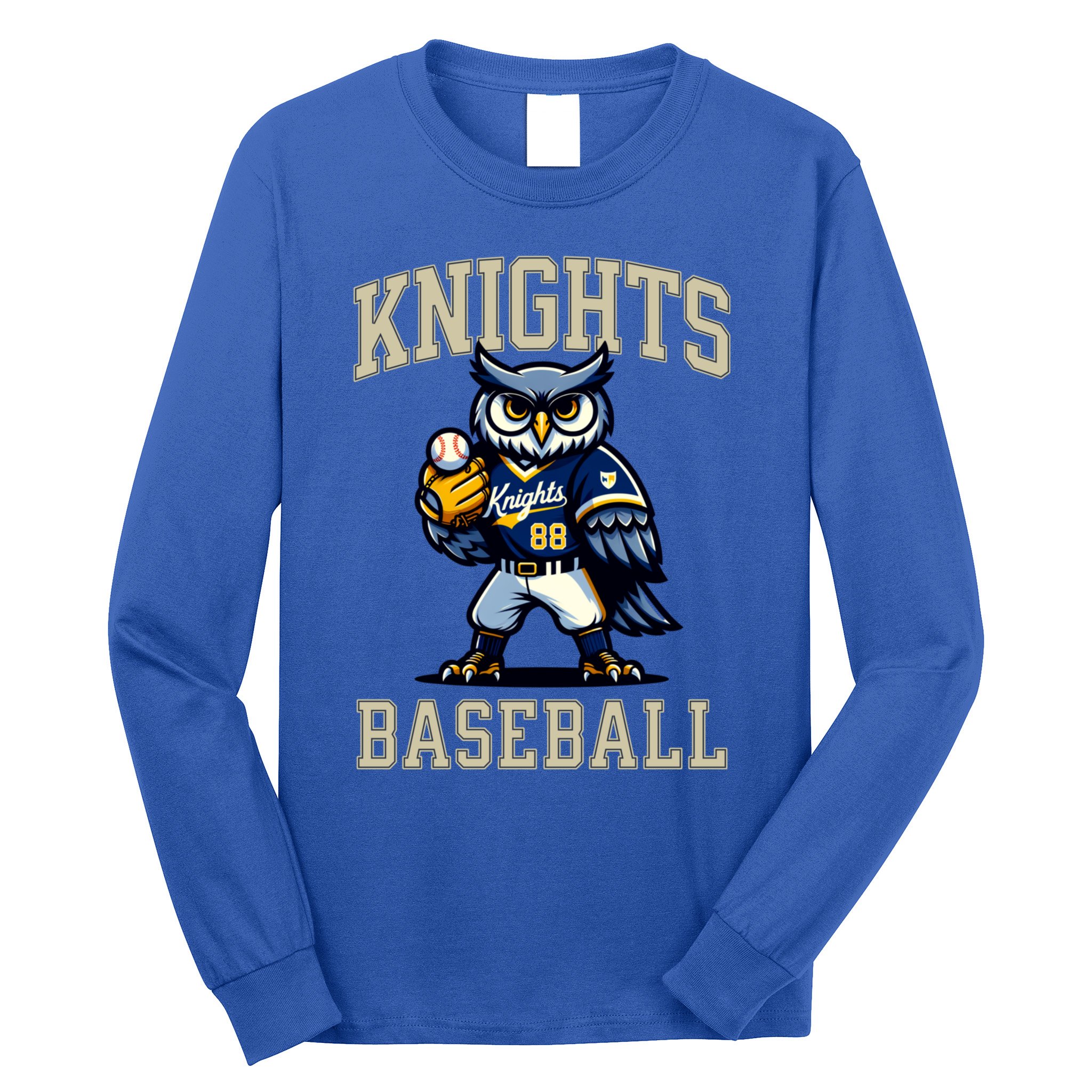 Blaine Knights 35+ Baseball Screech Owl #88 Long Sleeve Shirt