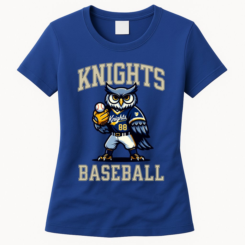 Blaine Knights 35+ Baseball Screech Owl #88 Womens T-Shirt