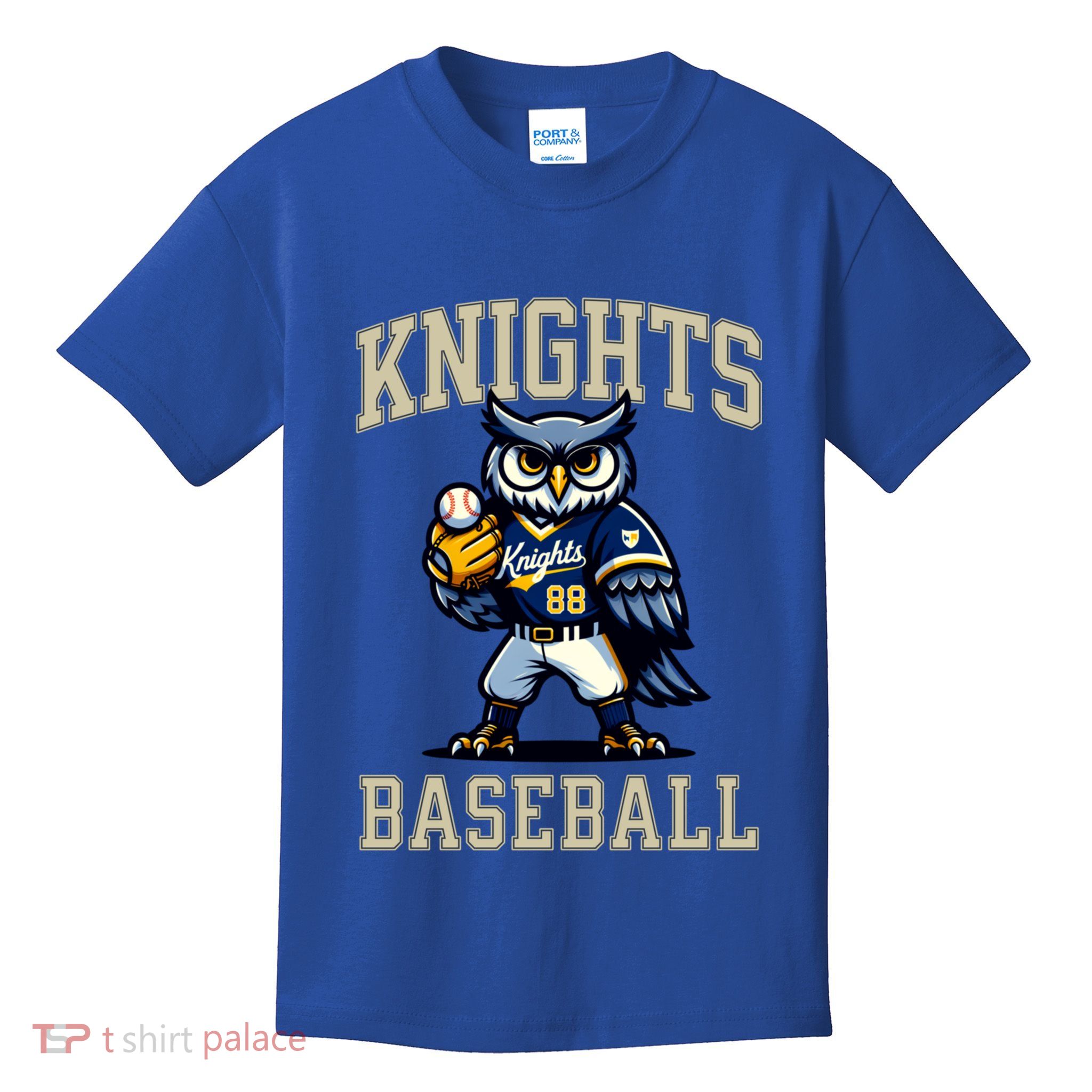 Blaine Knights 35+ Baseball Screech Owl #88 Kids T-Shirt