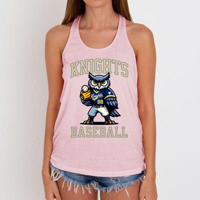 Blaine Knights 35+ Baseball Screech Owl #88 Women's Knotted Racerback Tank