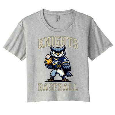 Blaine Knights 35+ Baseball Screech Owl #88 Women's Crop Top Tee