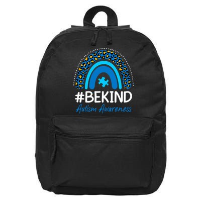 Be Kind Autism Awareness Puzzle Rainbow 16 in Basic Backpack