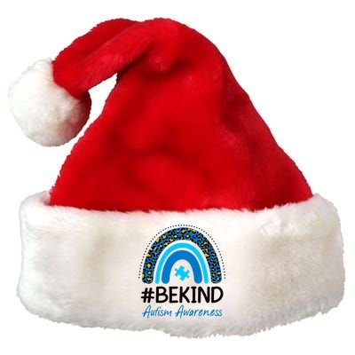 Be Kind Autism Awareness Puzzle Rainbow Premium Christmas Santa Hat