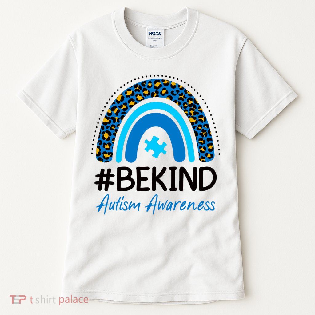 Be Kind Autism Awareness Puzzle Rainbow Tall T-Shirt