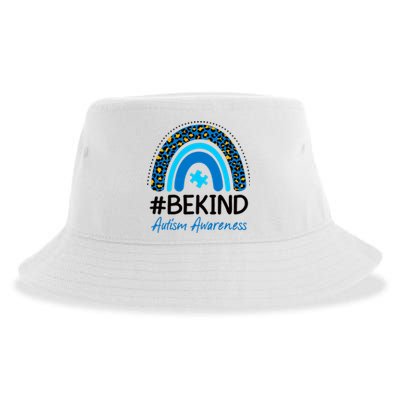 Be Kind Autism Awareness Puzzle Rainbow Sustainable Bucket Hat