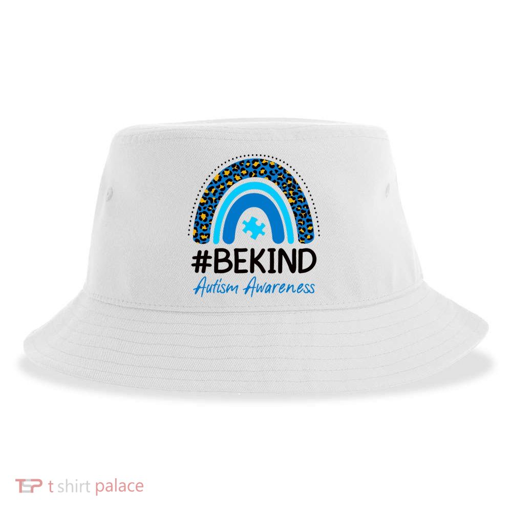 Be Kind Autism Awareness Puzzle Rainbow Sustainable Bucket Hat