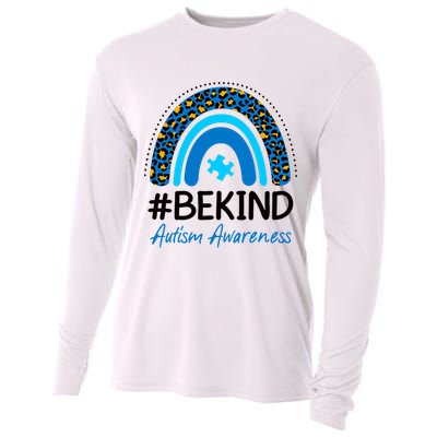 Be Kind Autism Awareness Puzzle Rainbow Cooling Performance Long Sleeve Crew