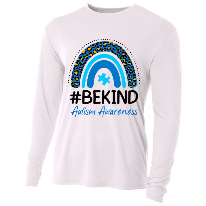 Be Kind Autism Awareness Puzzle Rainbow Cooling Performance Long Sleeve Crew