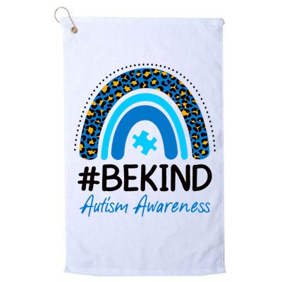 Be Kind Autism Awareness Puzzle Rainbow Golf Towel