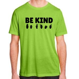 Be Kind Asl Sign Language Fingerspelling Hand Gestures Funny Gift Adult ChromaSoft Performance T-Shirt