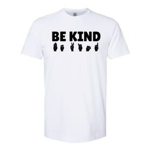 Be Kind Asl Sign Language Fingerspelling Hand Gestures Funny Gift Softstyle CVC T-Shirt