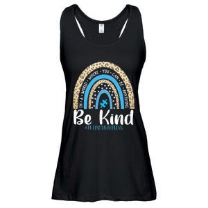 Be Kind Autism Awareness Leopard Rainbow Choose Kindness Ladies Essential Flowy Tank