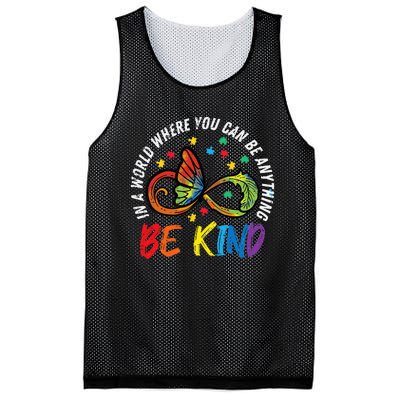 Be Kind Autism Infinity Butterfly Awareness Mesh Reversible Basketball Jersey Tank