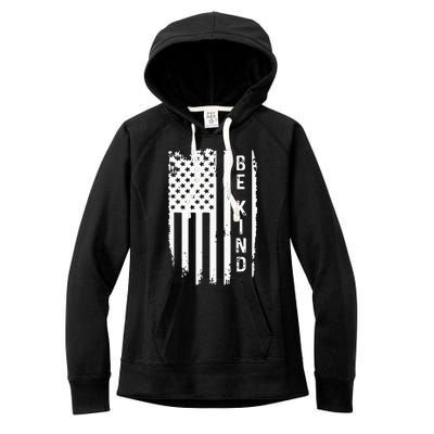 Be Kind American Flag Anti Bullying Unity Day Orange Women's Fleece Hoodie