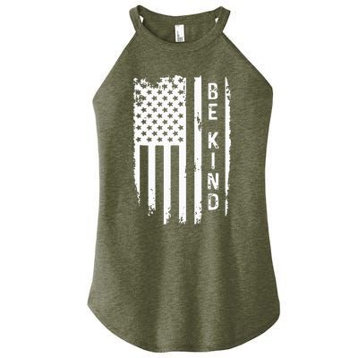 Be Kind American Flag Anti Bullying Unity Day Orange Women's Perfect Tri Rocker Tank