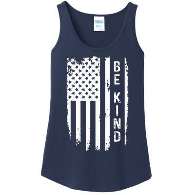 Be Kind American Flag Anti Bullying Unity Day Orange Ladies Essential Tank