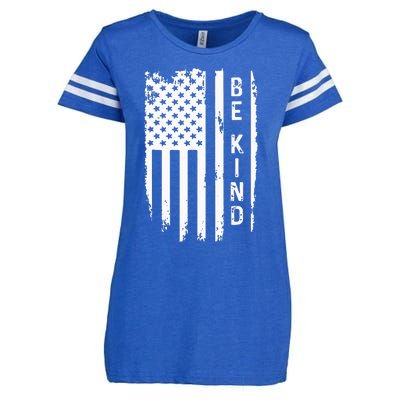 Be Kind American Flag Anti Bullying Unity Day Orange Enza Ladies Jersey Football T-Shirt