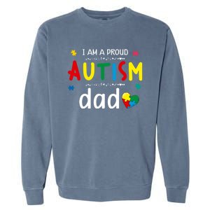 Be Kind Autism Awareness Gift Proud Autism Dad #Autismawareness Gift Garment-Dyed Sweatshirt