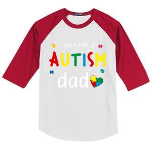 Be Kind Autism Awareness Gift Proud Autism Dad #Autismawareness Gift Kids Colorblock Raglan Jersey