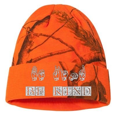 Be Kind American Sign Language Asl Funny Gift Kati Licensed 12" Camo Beanie