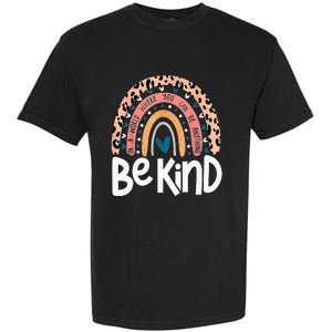 Be Kind Anti Bullying Orange Unity Day Leopard Raibow Garment-Dyed Heavyweight T-Shirt