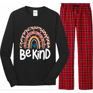 Be Kind Anti Bullying Orange Unity Day Leopard Raibow Long Sleeve Pajama Set