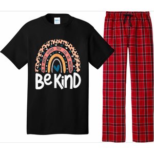 Be Kind Anti Bullying Orange Unity Day Leopard Raibow Pajama Set