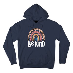 Be Kind Anti Bullying Orange Unity Day Leopard Raibow Hoodie