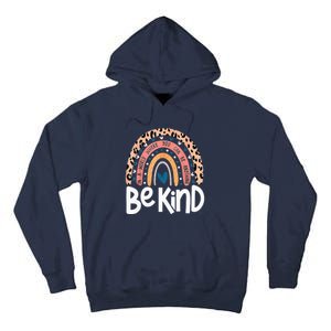 Be Kind Anti Bullying Orange Unity Day Leopard Raibow Tall Hoodie