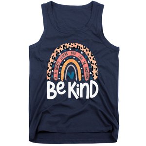 Be Kind Anti Bullying Orange Unity Day Leopard Raibow Tank Top