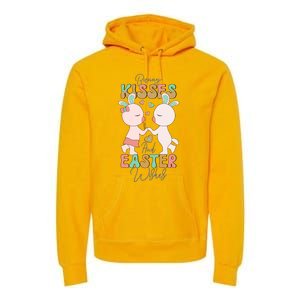 Bunny Kisses And Easter Wishes Premium Hoodie